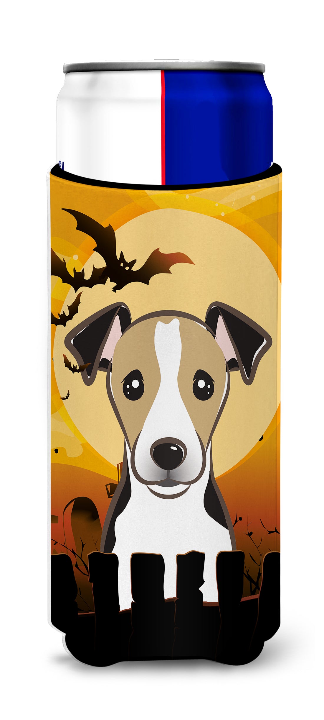 Halloween Jack Russell Terrier Ultra Beverage Insulators for slim cans BB1819MUK  the-store.com.