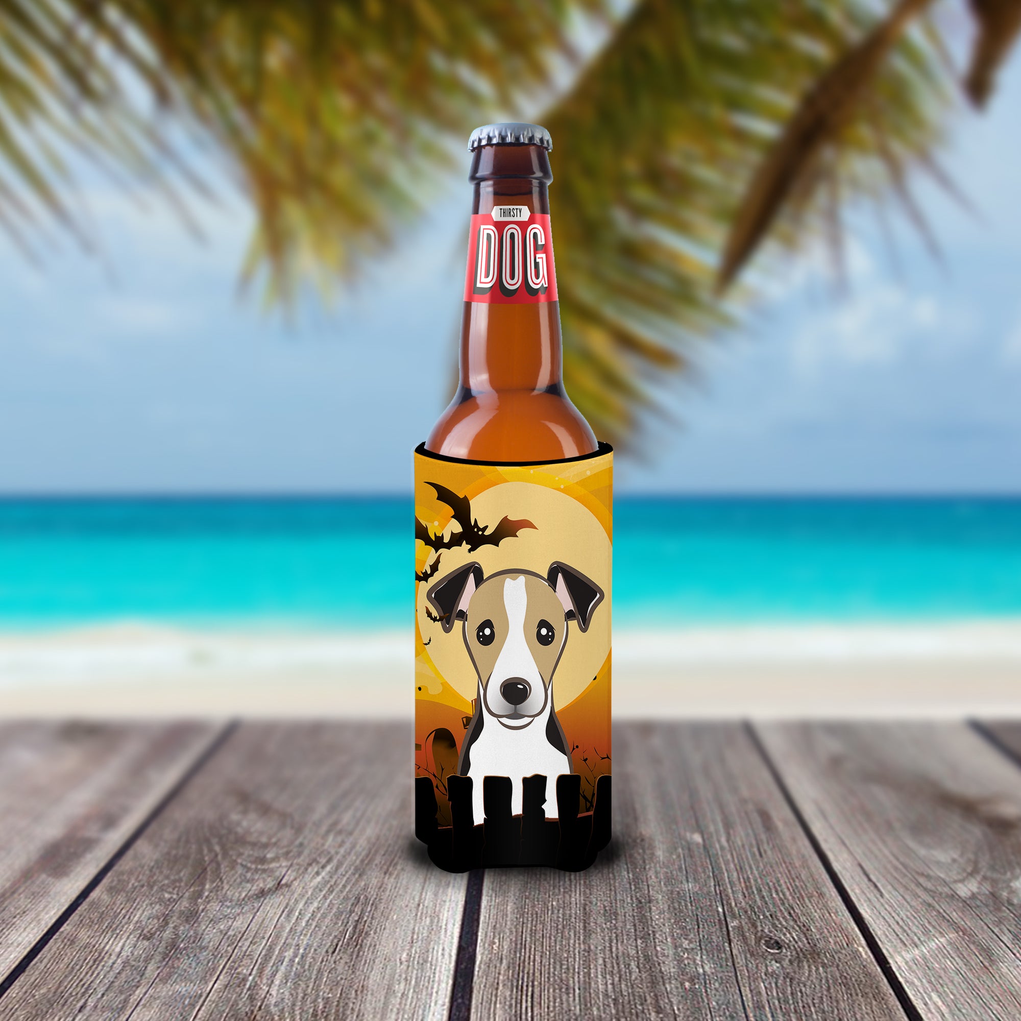 Halloween Jack Russell Terrier Ultra Beverage Insulators for slim cans BB1819MUK  the-store.com.