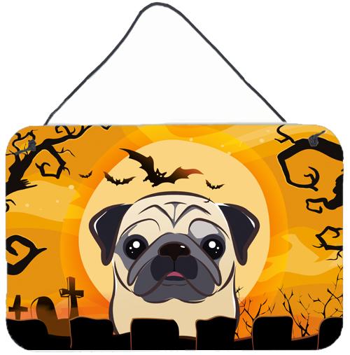 Halloween Fawn Pug Wall or Door Hanging Prints BB1820DS812 by Caroline&#39;s Treasures