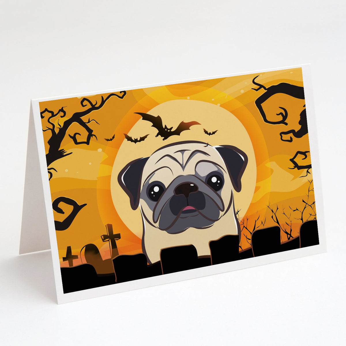 Buy this Halloween Fawn Pug Greeting Cards and Envelopes Pack of 8