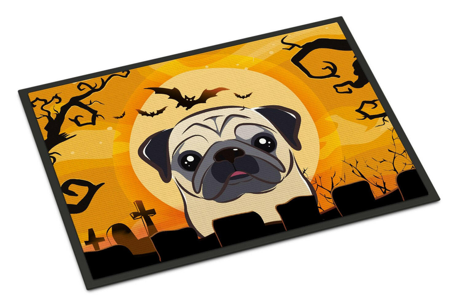 Halloween Fawn Pug Indoor or Outdoor Mat 24x36 BB1820JMAT - the-store.com