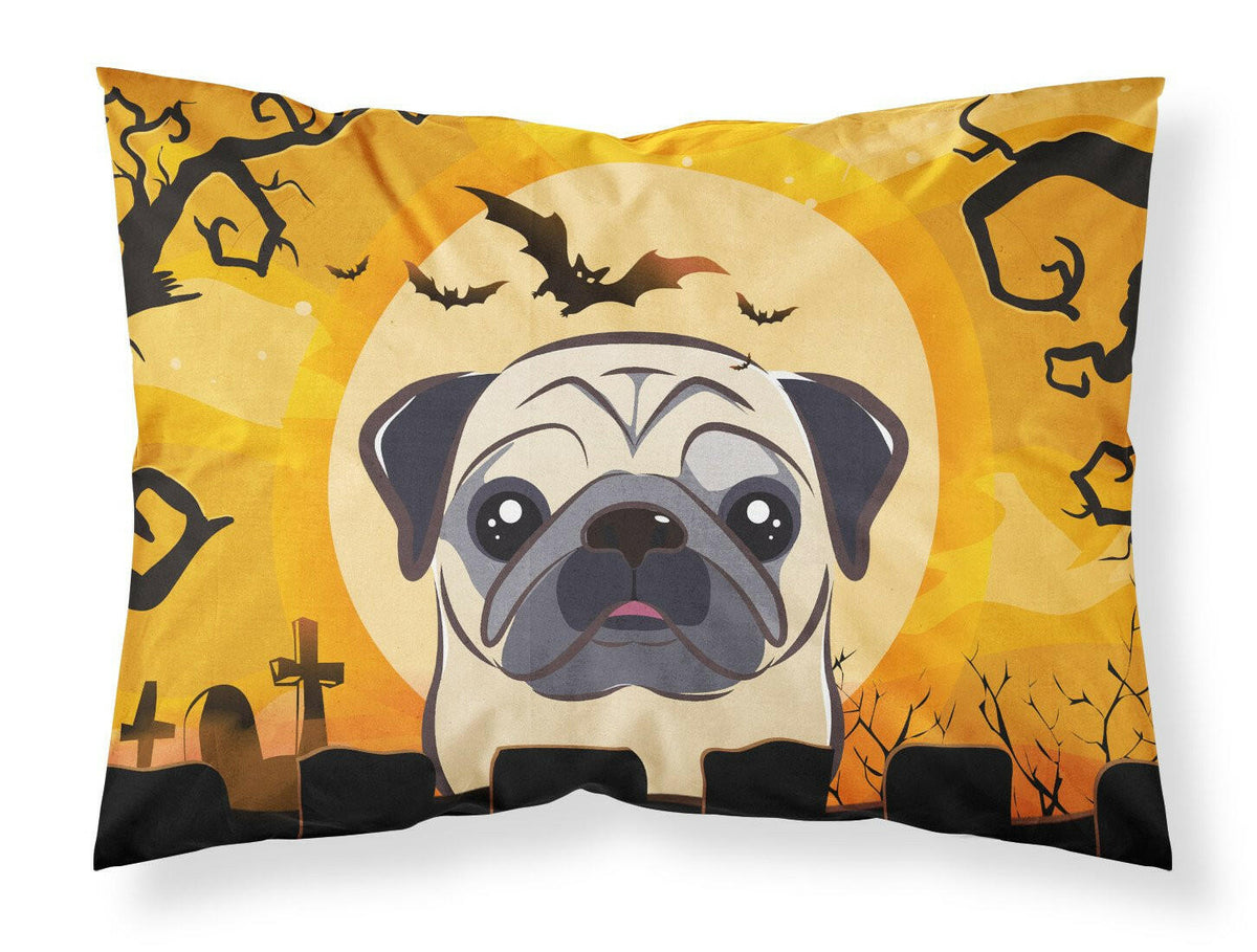 Halloween Fawn Pug Fabric Standard Pillowcase BB1820PILLOWCASE by Caroline&#39;s Treasures