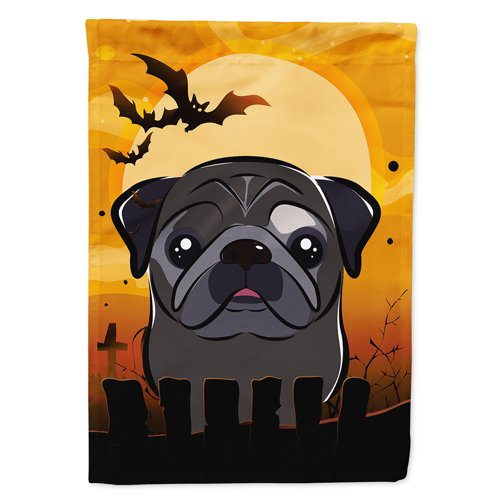 Halloween Black Pug Flag Canvas House Size BB1821CHF  the-store.com.