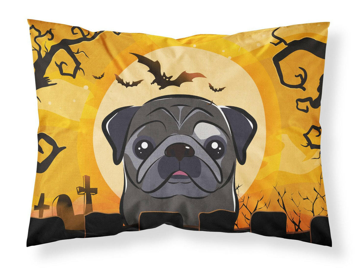 Halloween Black Pug Fabric Standard Pillowcase BB1821PILLOWCASE by Caroline&#39;s Treasures