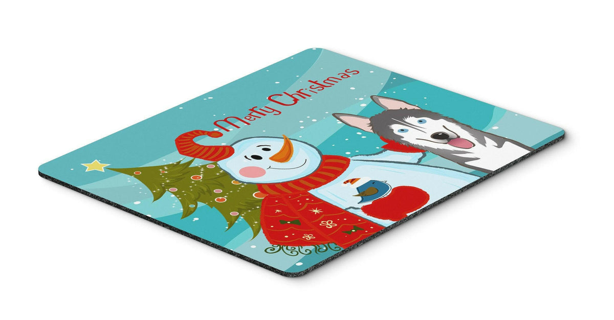 Snowman with Alaskan Malamute Mouse Pad, Hot Pad or Trivet BB1838MP by Caroline&#39;s Treasures