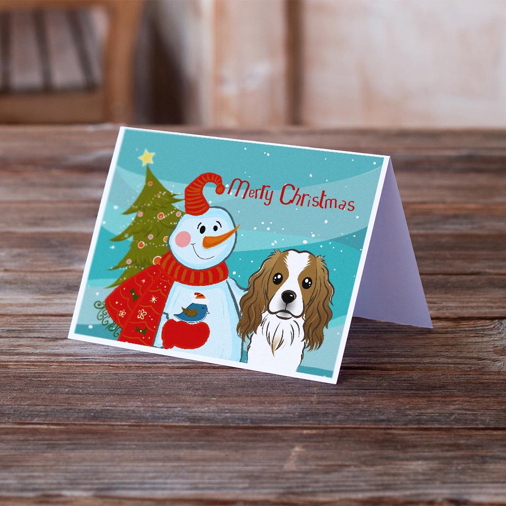 Buy this Snowman with Cavalier Spaniel Greeting Cards and Envelopes Pack of 8