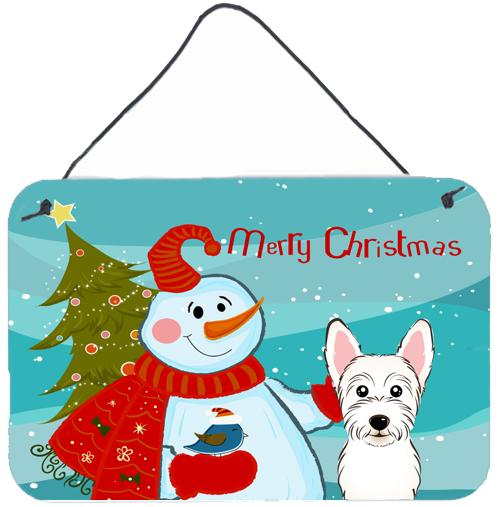 Snowman with Westie Wall or Door Hanging Prints BB1846DS812 by Caroline's Treasures