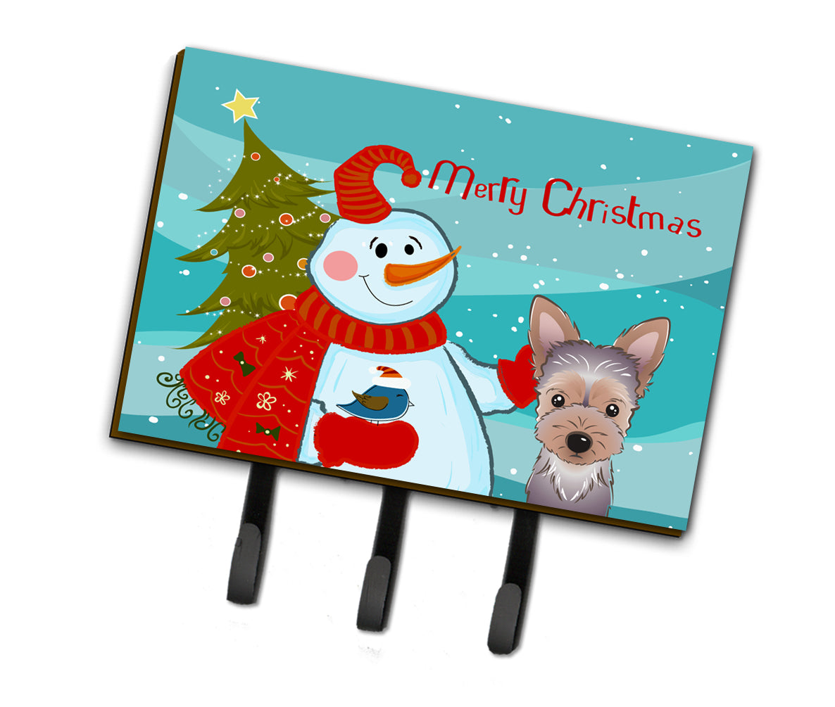 Snowman with Yorkie Puppy Leash or Key Holder BB1852TH68  the-store.com.