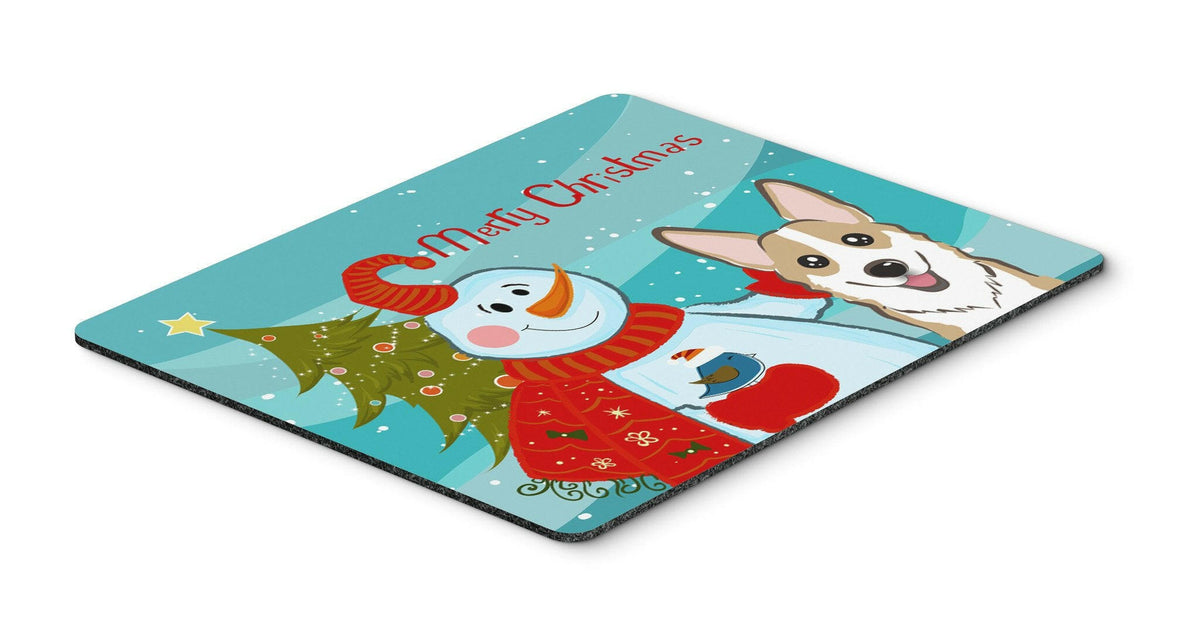 Snowman with Sable Corgi Mouse Pad, Hot Pad or Trivet BB1873MP by Caroline&#39;s Treasures