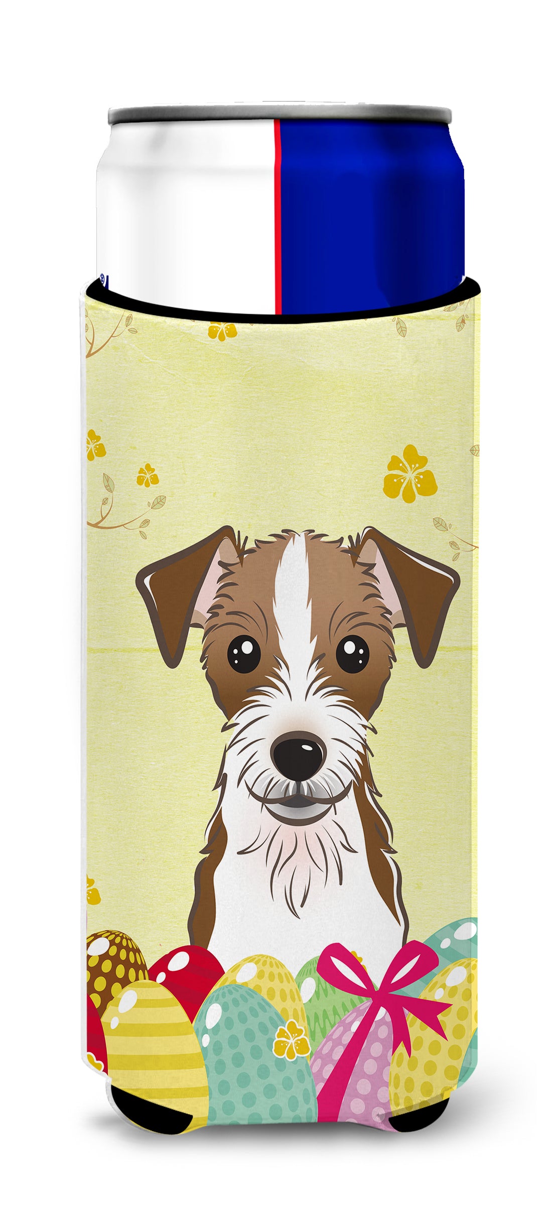 Jack Russell Terrier Easter Egg Hunt  Ultra Beverage Insulator for slim cans BB1884MUK  the-store.com.