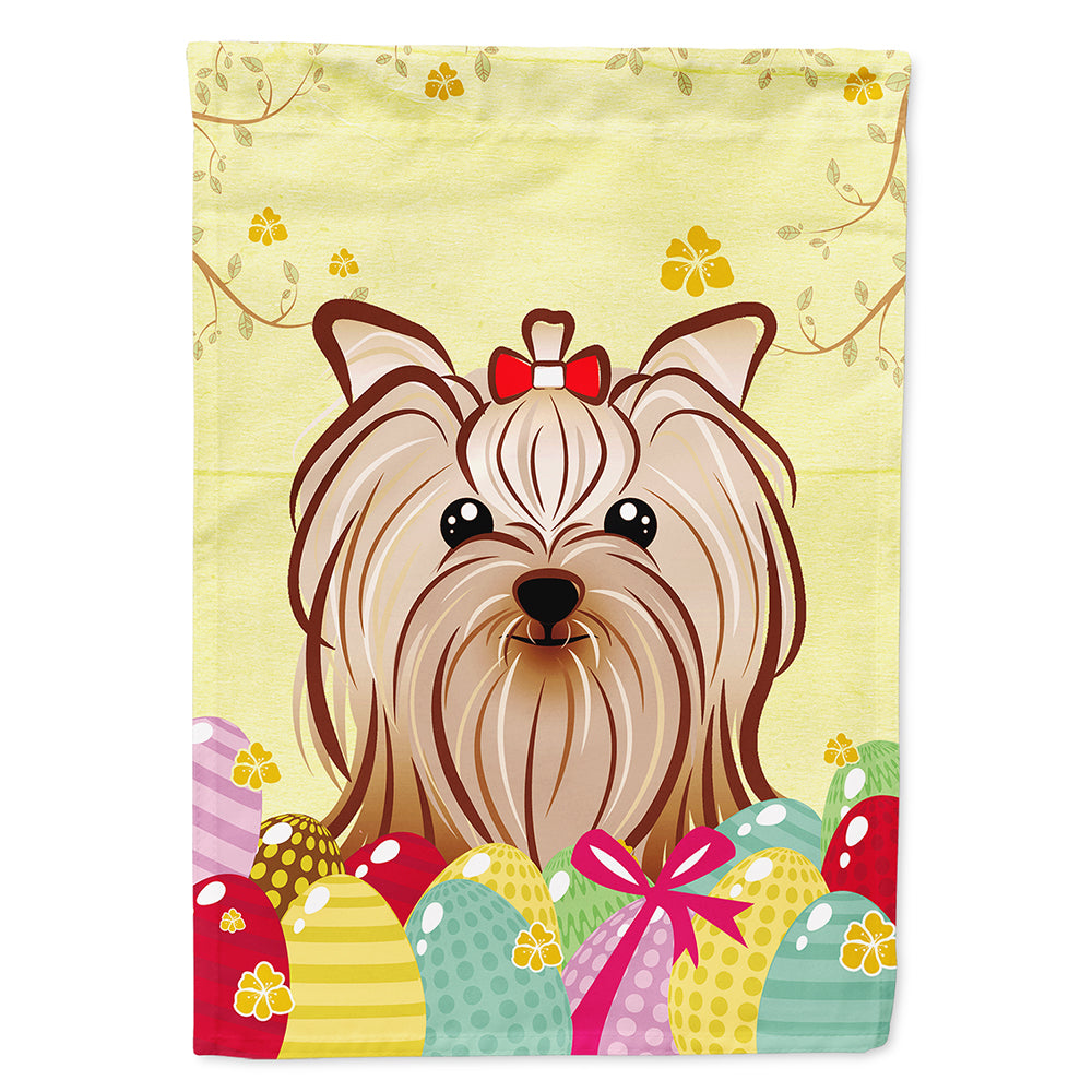 Yorkie Yorkshire Terrier Easter Egg Hunt Flag Canvas House Size BB1886CHF  the-store.com.