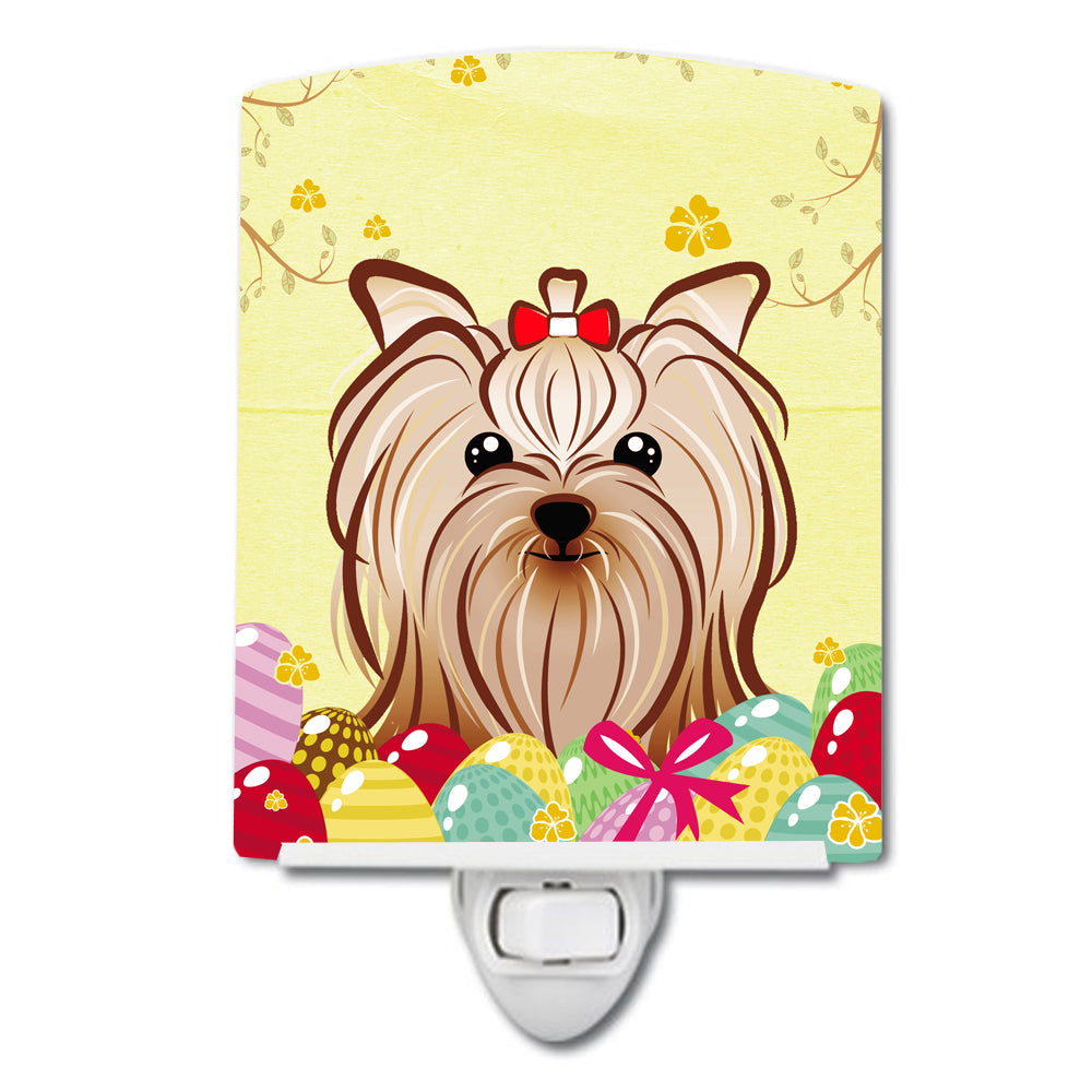 Yorkie Yorkishire Terrier Easter Egg Hunt Ceramic Night Light BB1886CNL - the-store.com