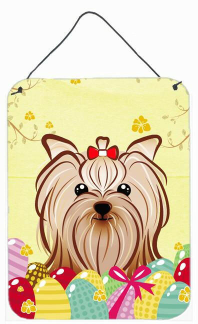 Yorkie Yorkshire Terrier Easter Egg Hunt Wall or Door Hanging Prints BB1886DS1216 by Caroline's Treasures