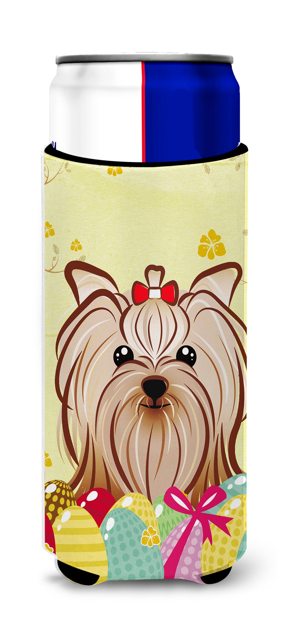 Yorkie Yorkshire Terrier Easter Egg Hunt  Ultra Beverage Insulator for slim cans BB1886MUK  the-store.com.