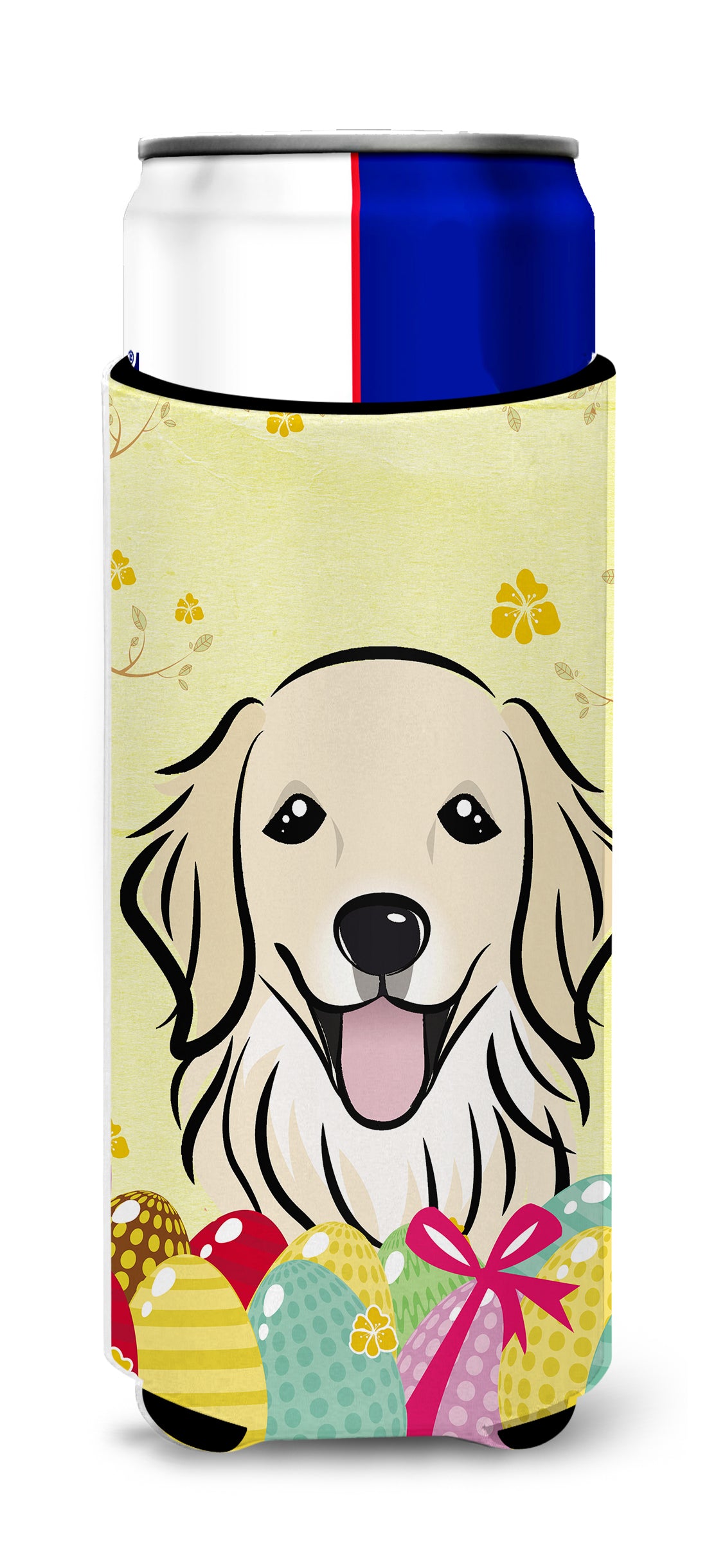 Golden Retriever Easter Egg Hunt  Ultra Beverage Insulator for slim cans BB1887MUK  the-store.com.