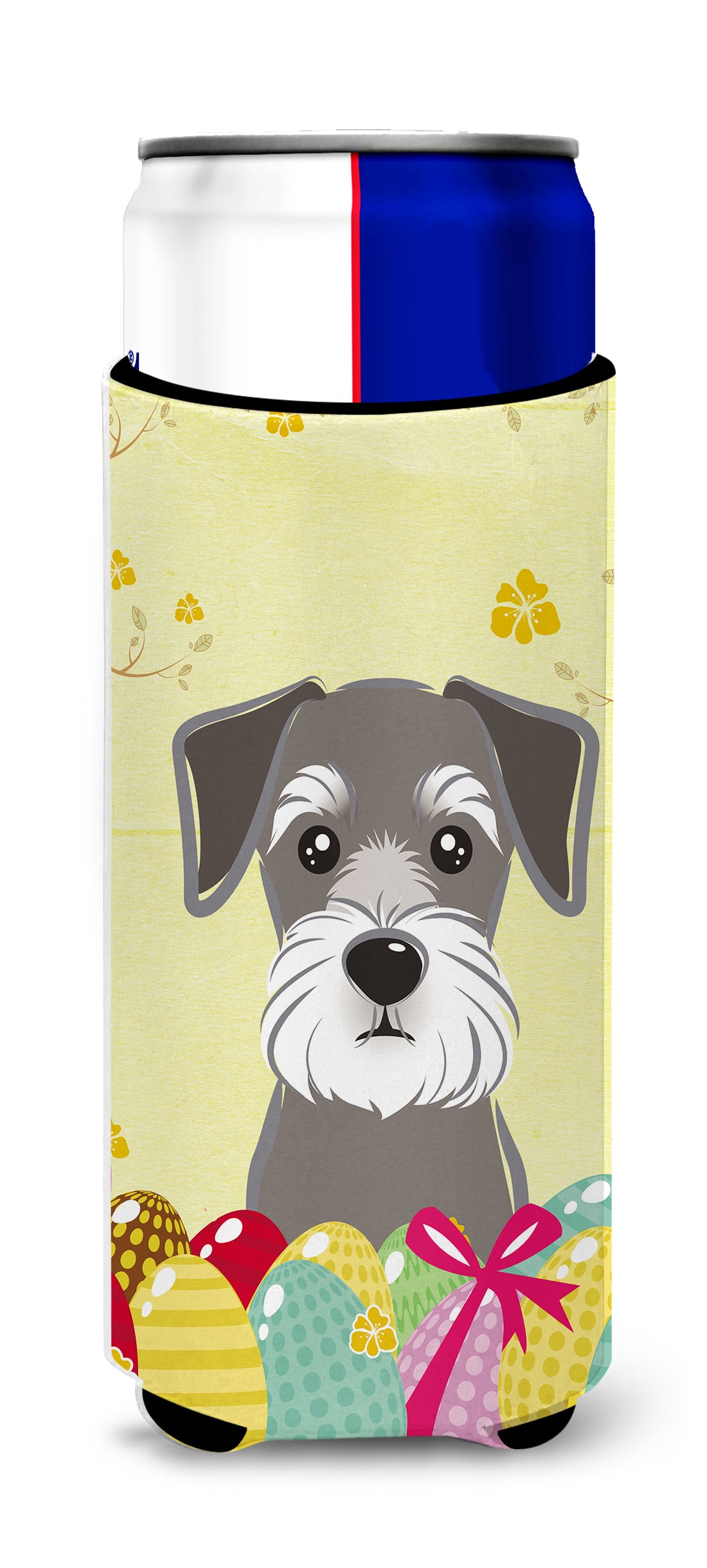 Schnauzer Easter Egg Hunt  Ultra Beverage Insulator for slim cans BB1888MUK  the-store.com.