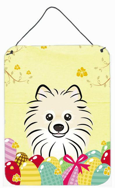 Pomeranian Easter Egg Hunt Wall or Door Hanging Prints BB1889DS1216 by Caroline&#39;s Treasures