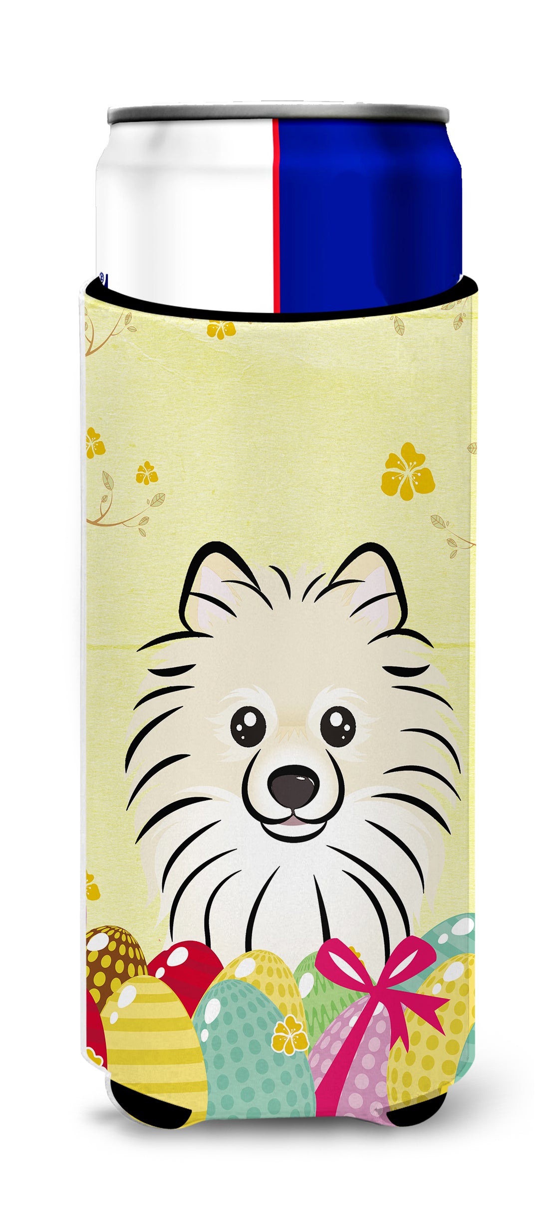 Pomeranian Easter Egg Hunt  Ultra Beverage Insulator for slim cans BB1889MUK  the-store.com.