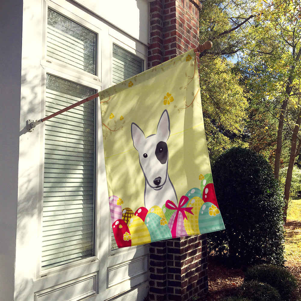 Bull Terrier Easter Egg Hunt Flag Canvas House Size BB1891CHF  the-store.com.