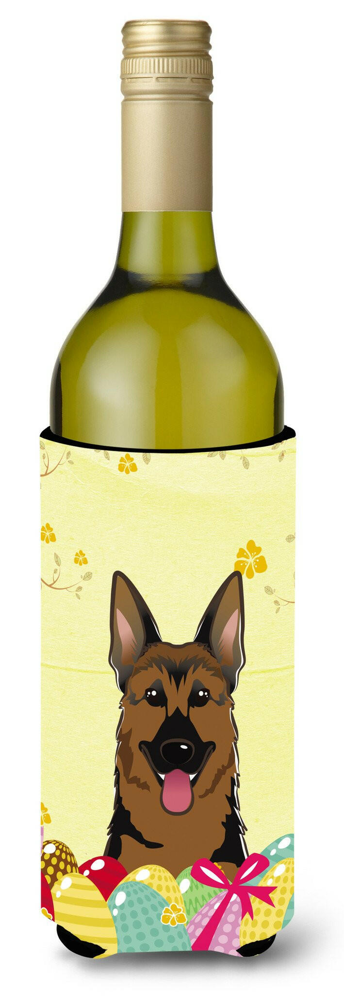 German Shepherd Easter Egg Hunt Wine Bottle Beverage Insulator Hugger BB1893LITERK by Caroline's Treasures