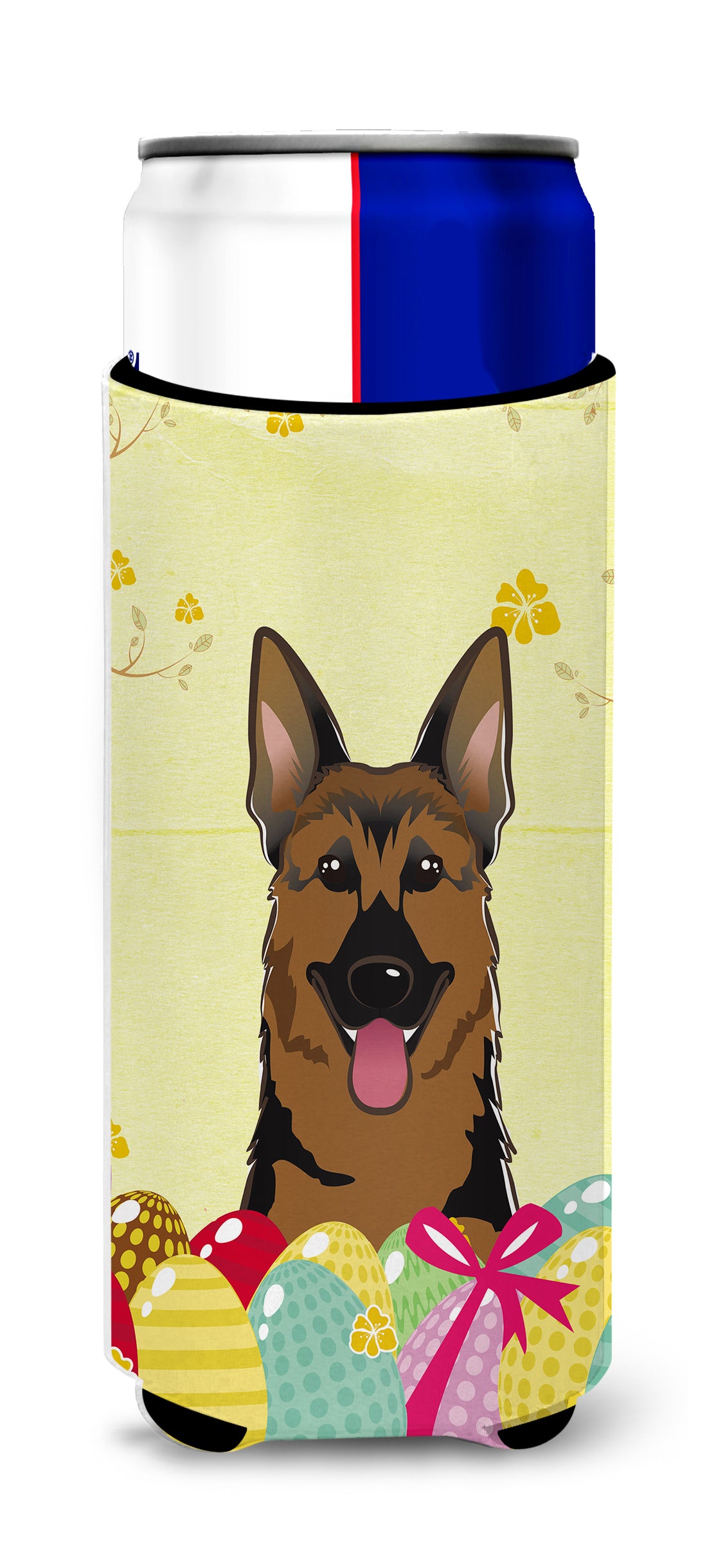 German Shepherd Easter Egg Hunt  Ultra Beverage Insulator for slim cans BB1893MUK  the-store.com.