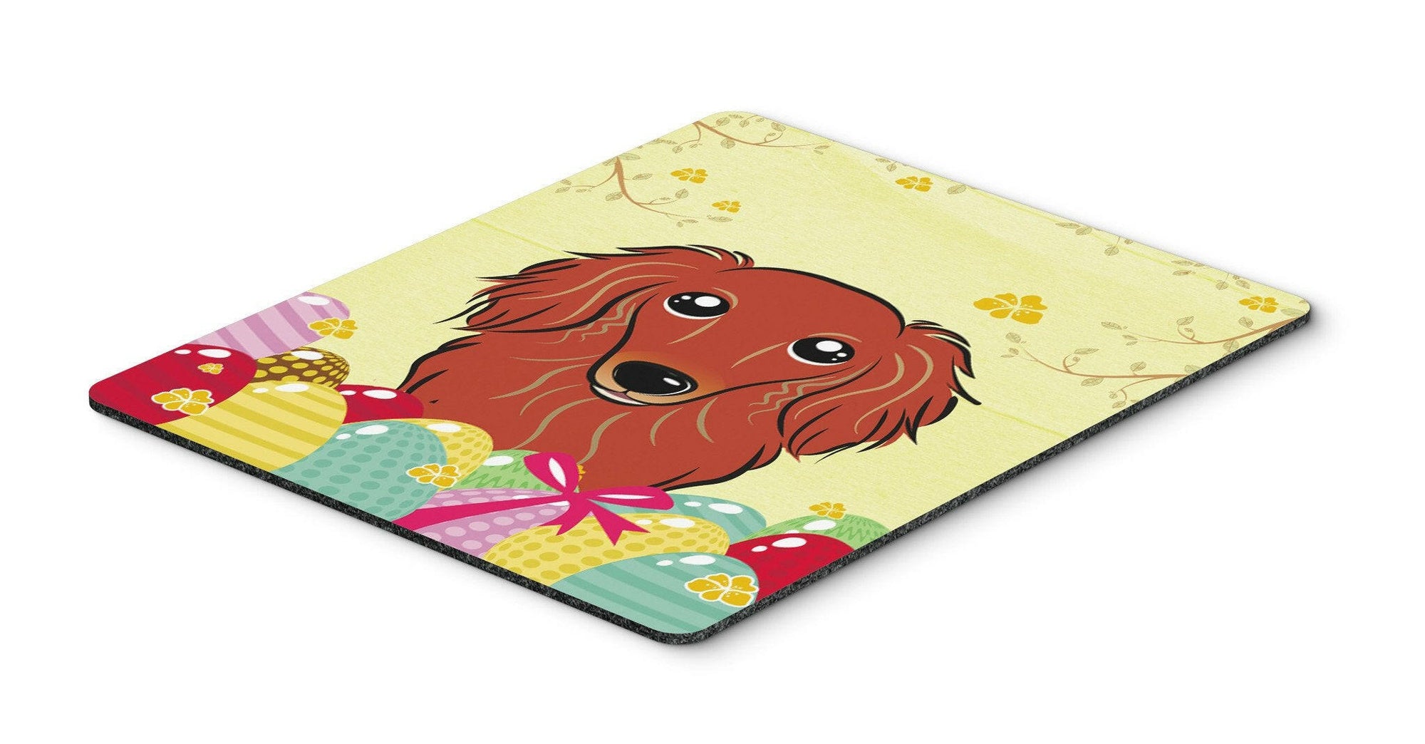 Longhair Red Dachshund Easter Egg Hunt Mouse Pad, Hot Pad or Trivet BB1896MP by Caroline's Treasures