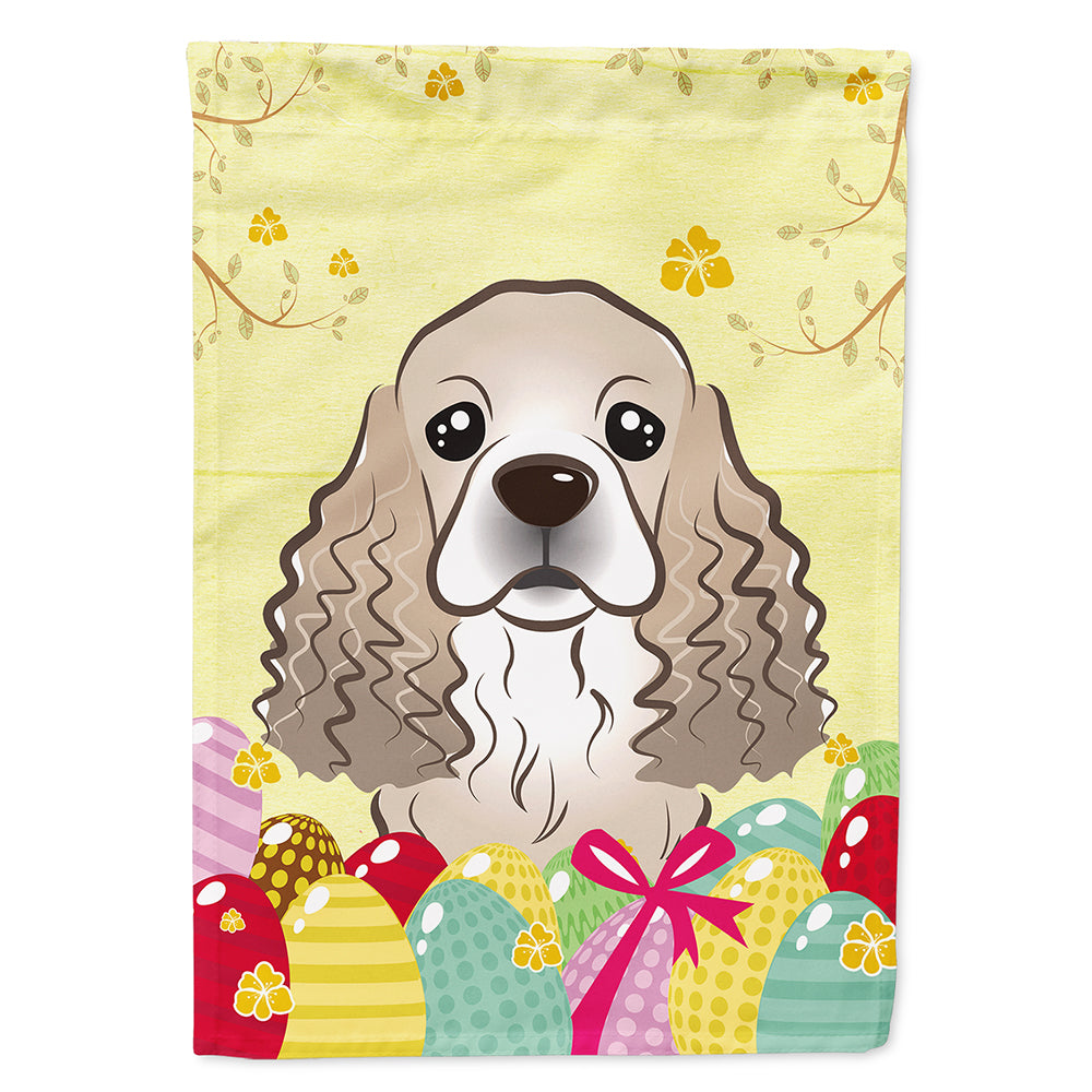 Cocker Spaniel Easter Egg Hunt Flag Canvas House Size BB1898CHF  the-store.com.