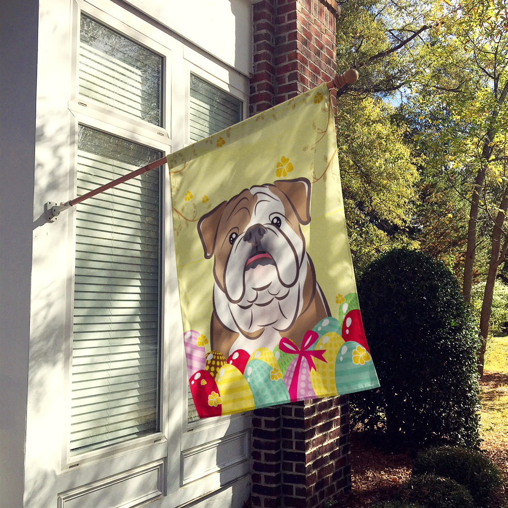 English Bulldog  Easter Egg Hunt Flag Canvas House Size BB1901CHF  the-store.com.