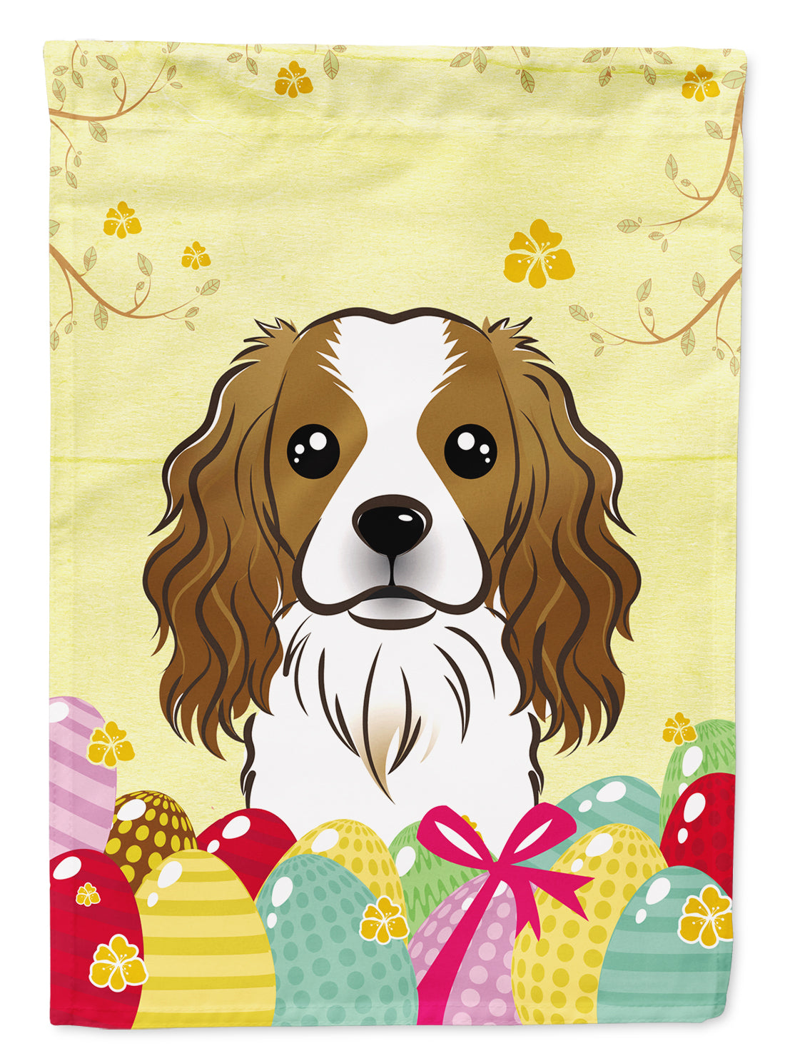 Cavalier Spaniel Easter Egg Hunt Flag Canvas House Size BB1906CHF  the-store.com.