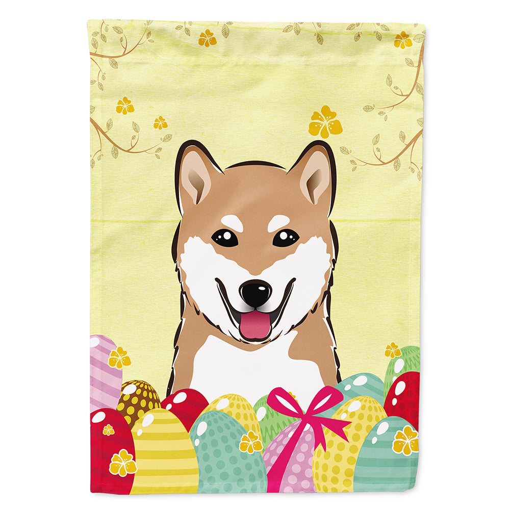 Shiba Inu Easter Egg Hunt Flag Canvas House Size BB1907CHF  the-store.com.