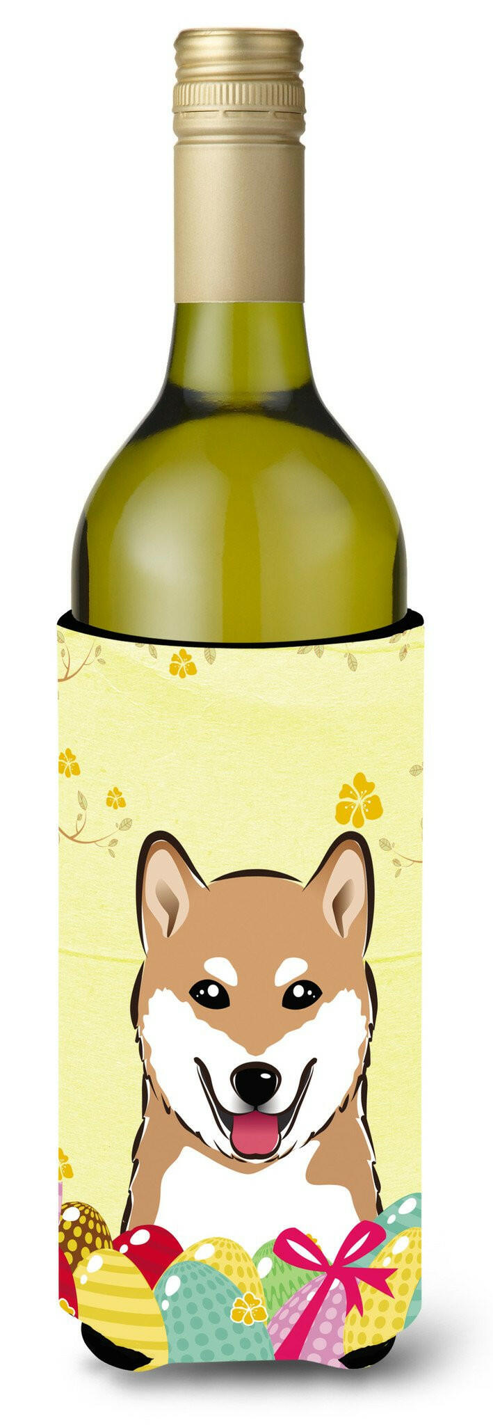 Shiba Inu Easter Egg Hunt Wine Bottle Beverage Insulator Hugger BB1907LITERK by Caroline's Treasures