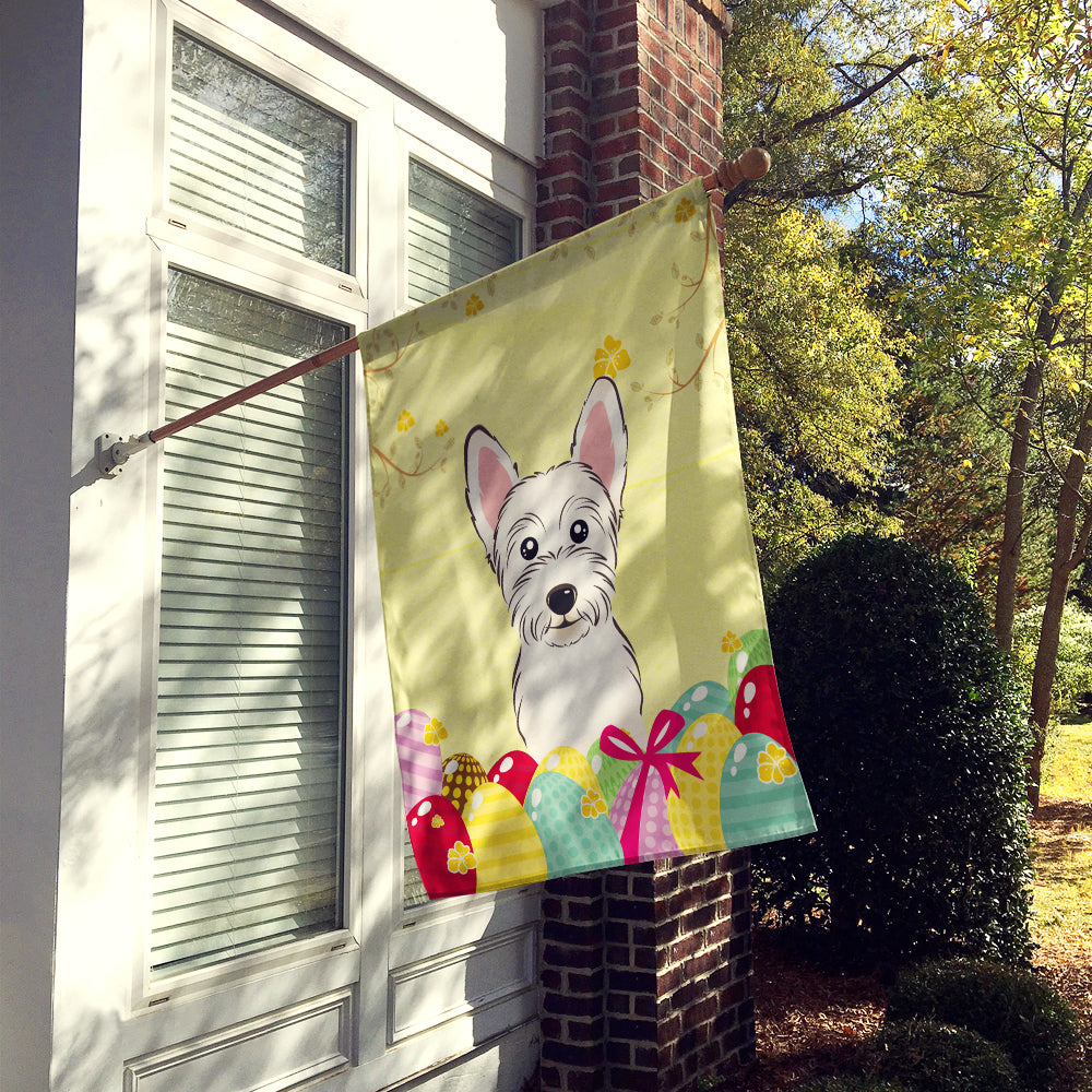 Westie Easter Egg Hunt Flag Canvas House Size BB1908CHF  the-store.com.