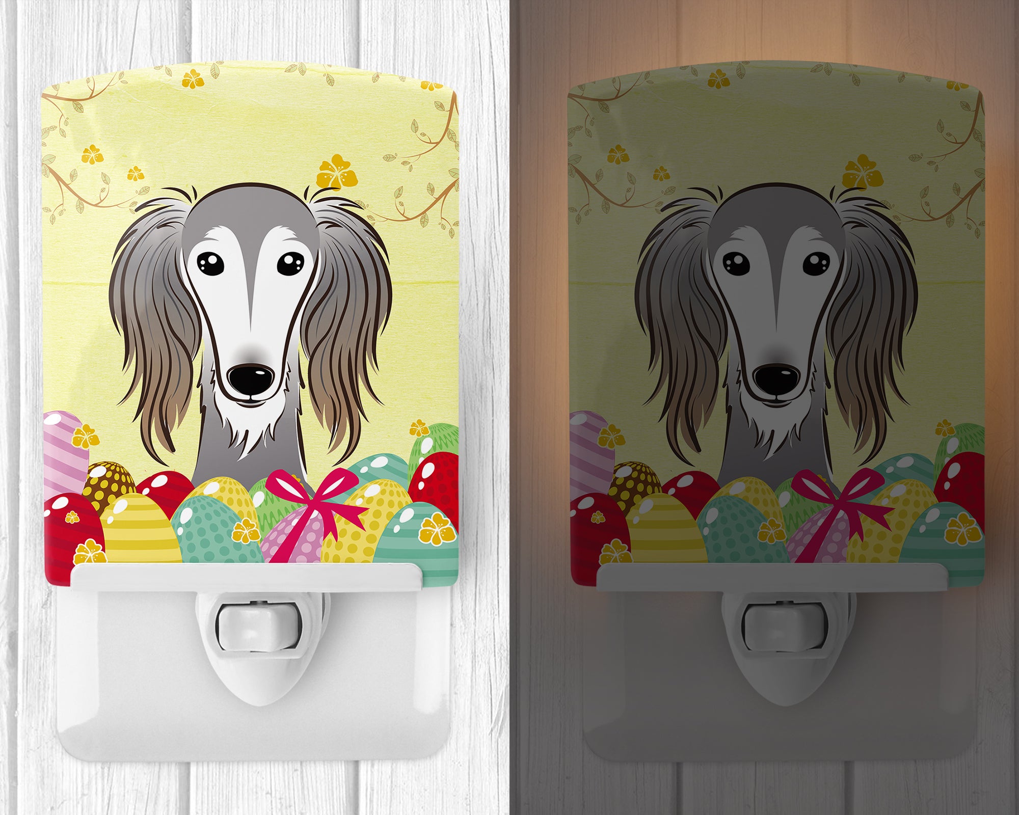 Saluki Easter Egg Hunt Ceramic Night Light BB1911CNL - the-store.com