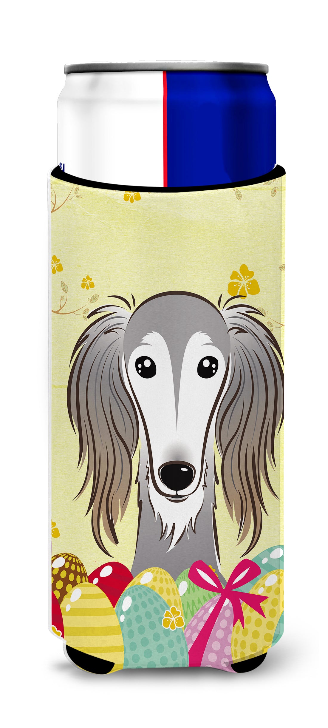 Saluki Easter Egg Hunt  Ultra Beverage Insulator for slim cans BB1911MUK  the-store.com.