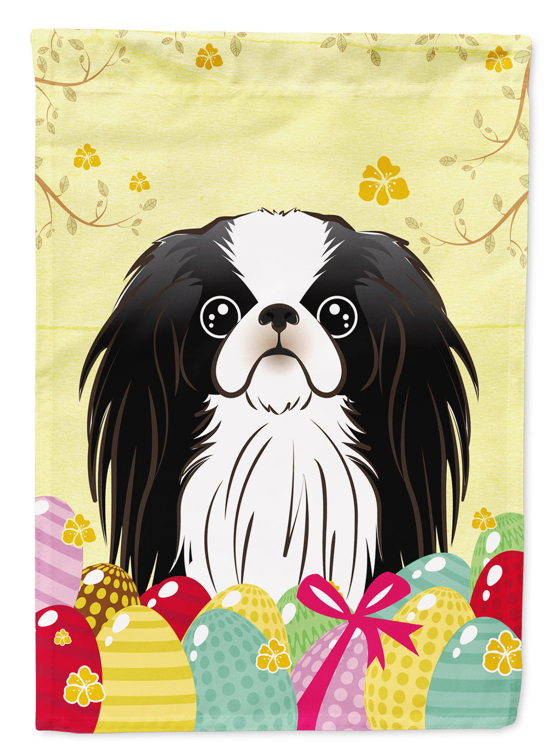 Japanese Chin Easter Egg Hunt Flag Garden Size BB1912GF  the-store.com.