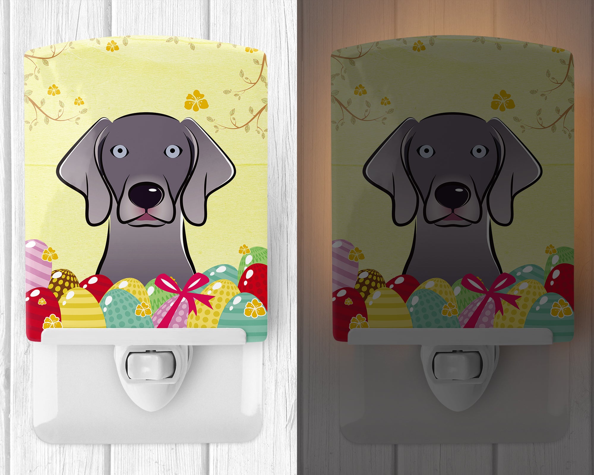 Weimaraner Easter Egg Hunt Ceramic Night Light BB1913CNL - the-store.com