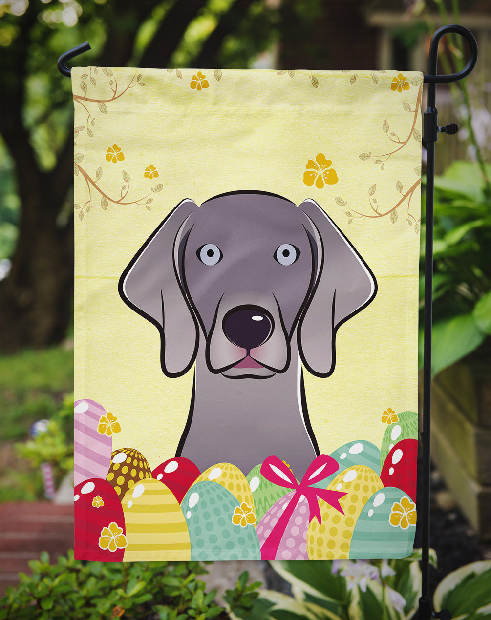 Weimaraner Easter Egg Hunt Flag Garden Size BB1913GF  the-store.com.