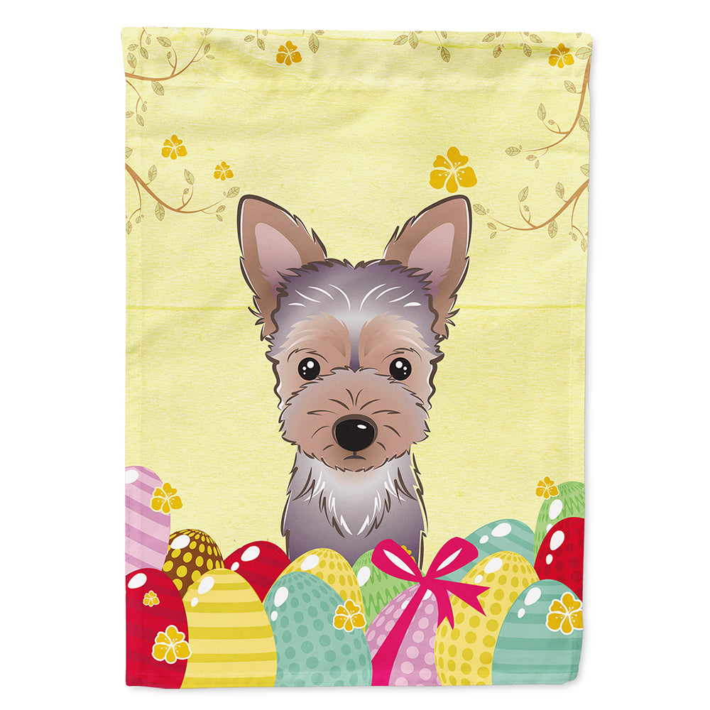 Yorkie Puppy Easter Egg Hunt Flag Canvas House Size BB1914CHF  the-store.com.