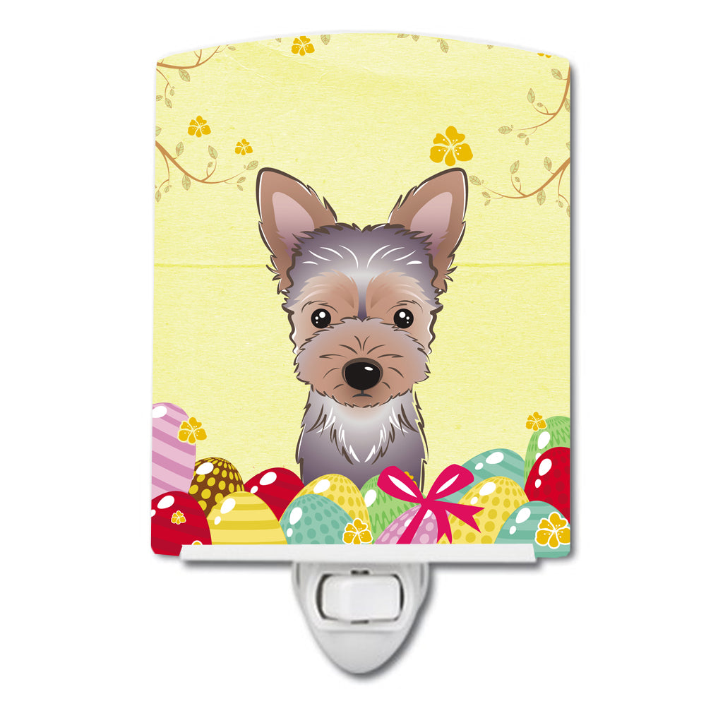 Yorkie Puppy Easter Egg Hunt Ceramic Night Light BB1914CNL - the-store.com