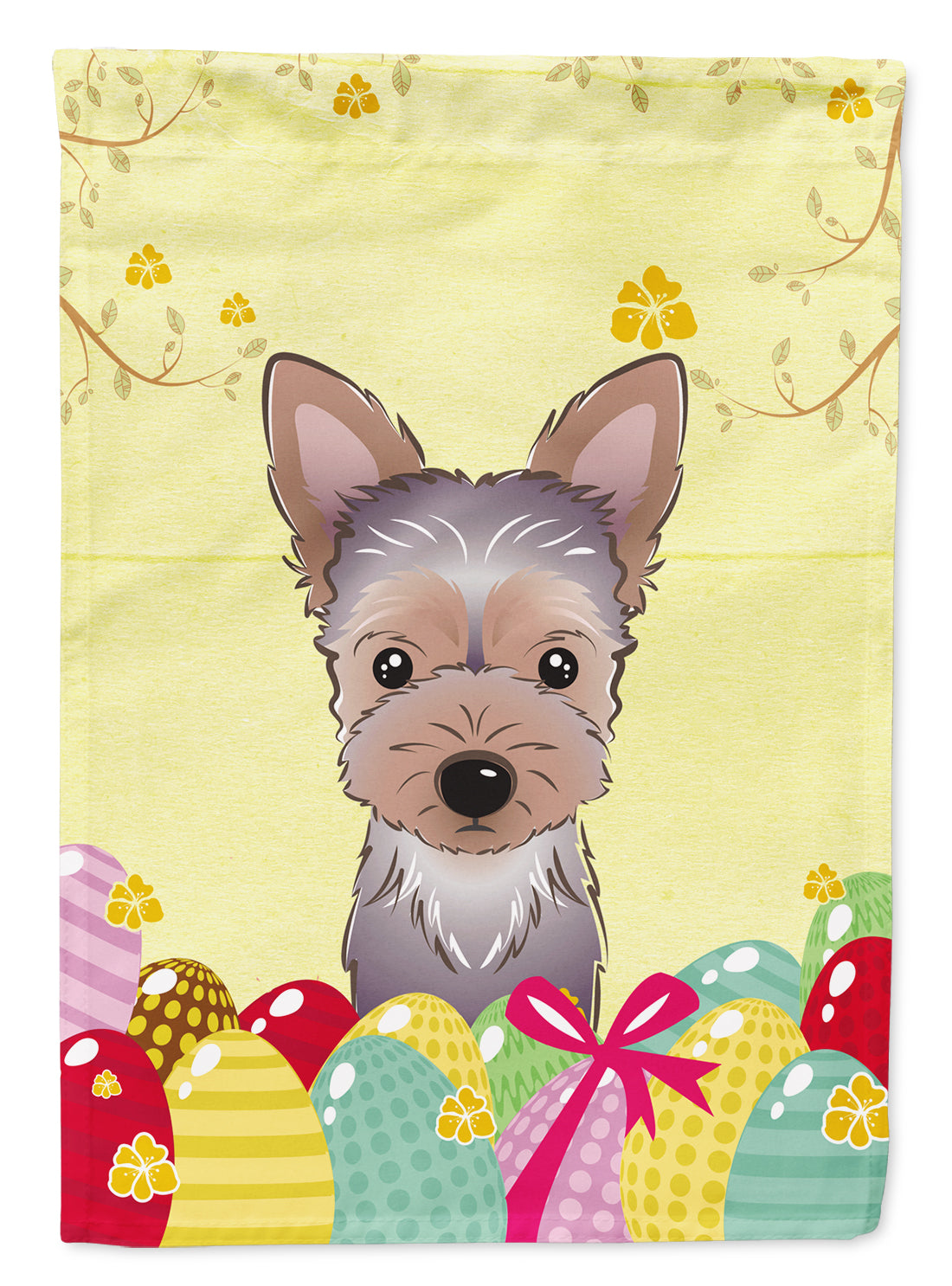 Yorkie Puppy Easter Egg Hunt Flag Garden Size BB1914GF  the-store.com.