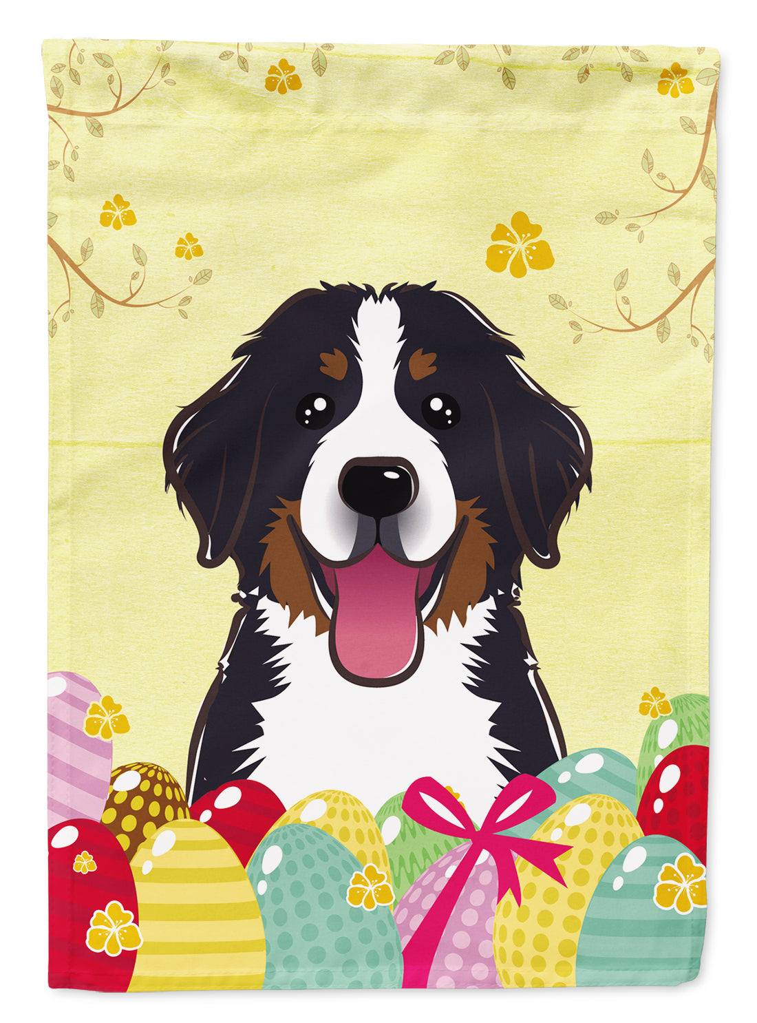 Bernese Mountain Dog Easter Egg Hunt Flag Garden Size BB1919GF  the-store.com.