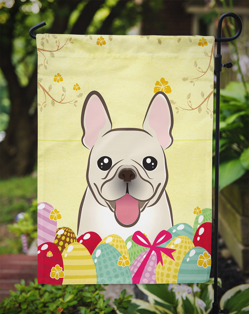 French Bulldog Easter Egg Hunt Flag Garden Size BB1920GF  the-store.com.