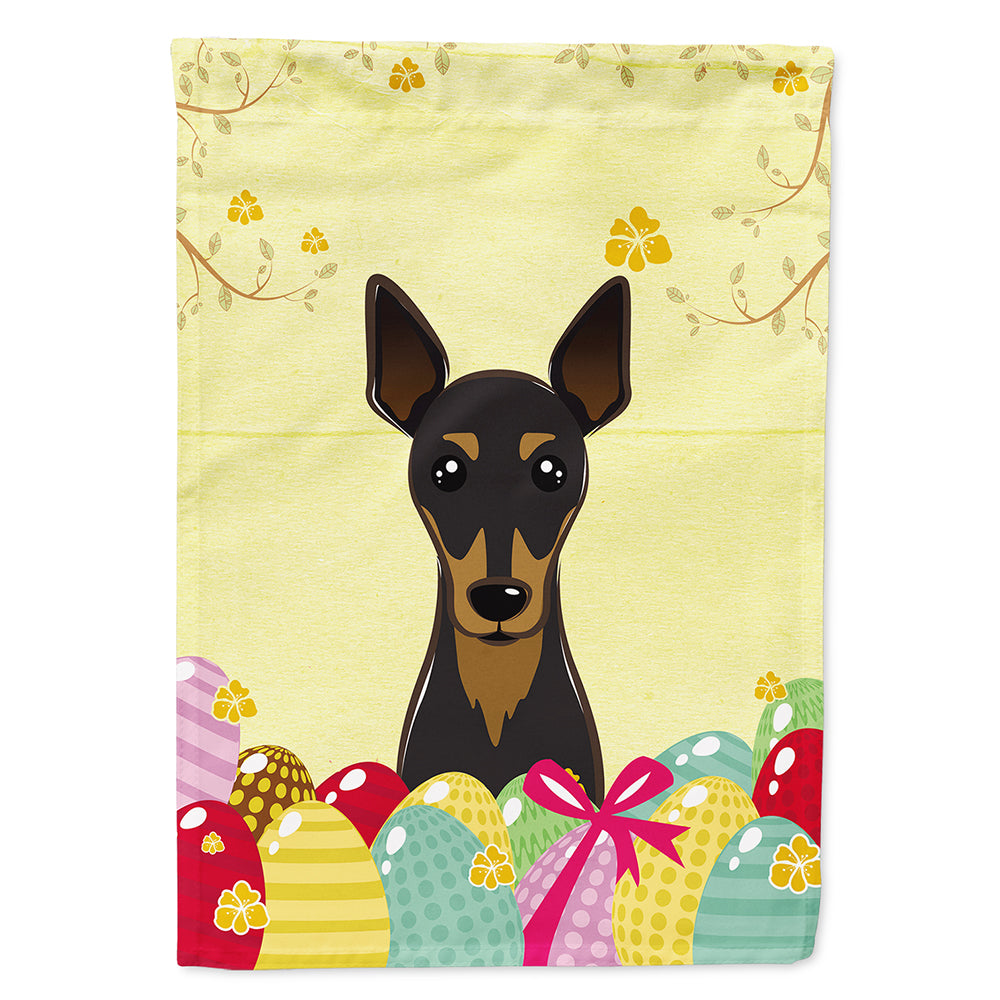 Min Pin Easter Egg Hunt Flag Canvas House Size BB1922CHF  the-store.com.