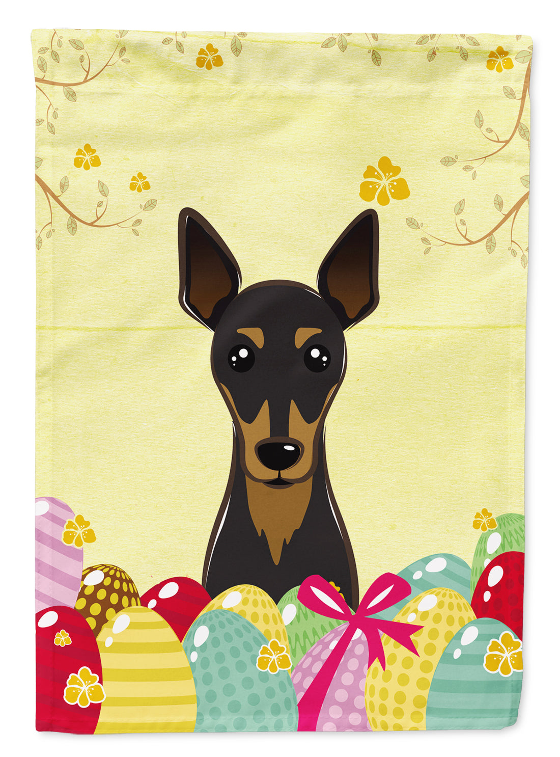 Min Pin Easter Egg Hunt Flag Garden Size BB1922GF  the-store.com.