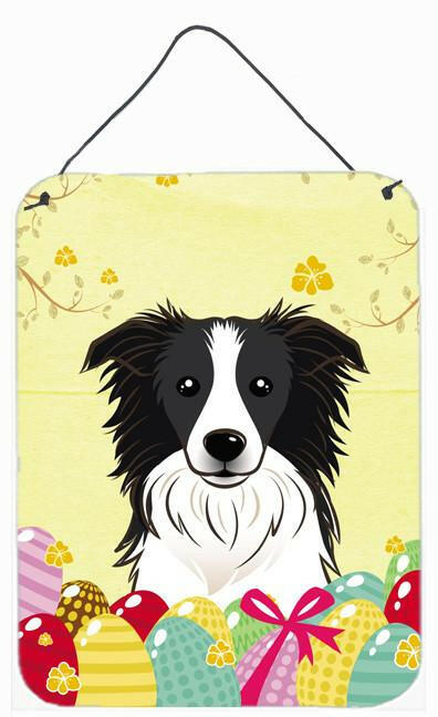 Border Collie Easter Egg Hunt Wall or Door Hanging Prints BB1923DS1216 by Caroline&#39;s Treasures