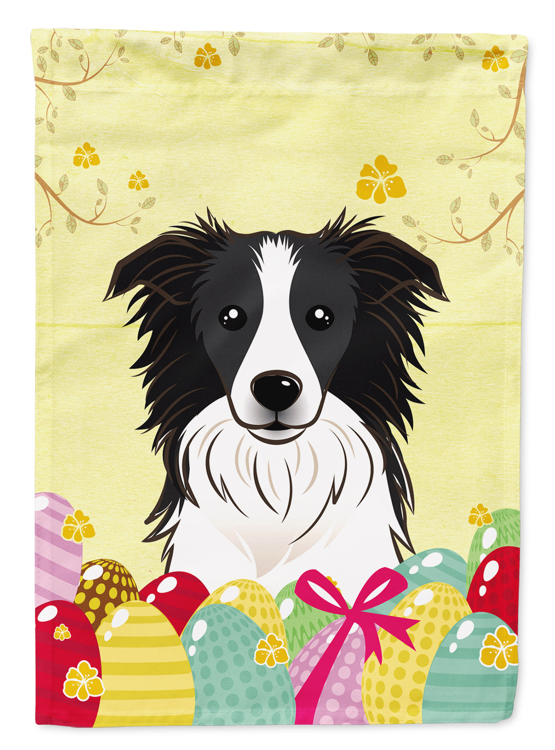 Border Collie Easter Egg Hunt Flag Garden Size BB1923GF  the-store.com.