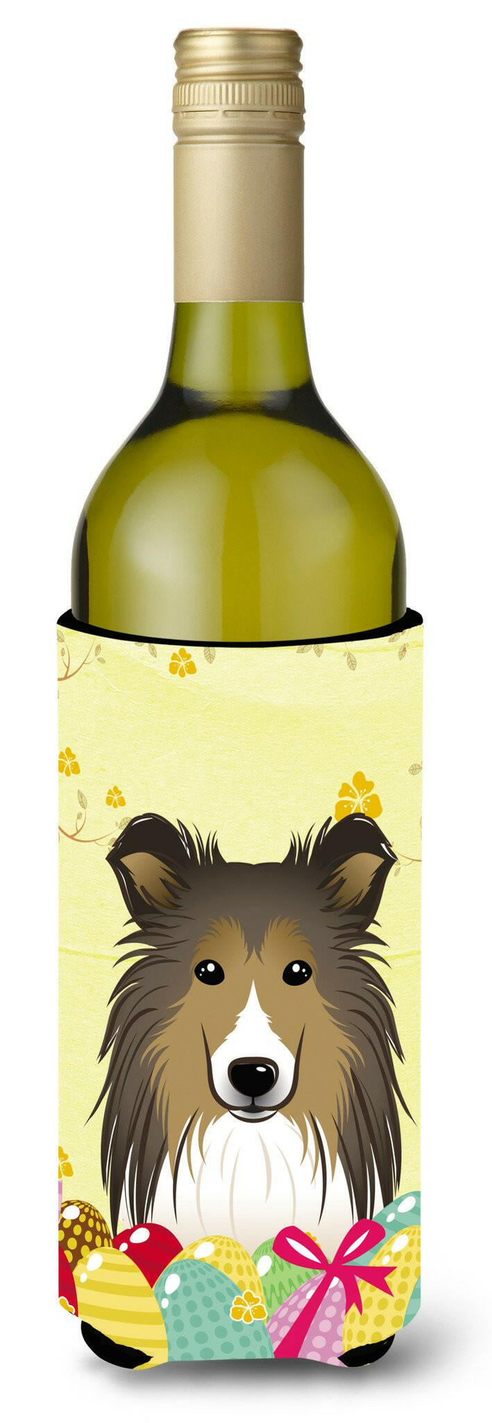 Sheltie Easter Egg Hunt Wine Bottle Beverage Insulator Hugger BB1924LITERK by Caroline&#39;s Treasures