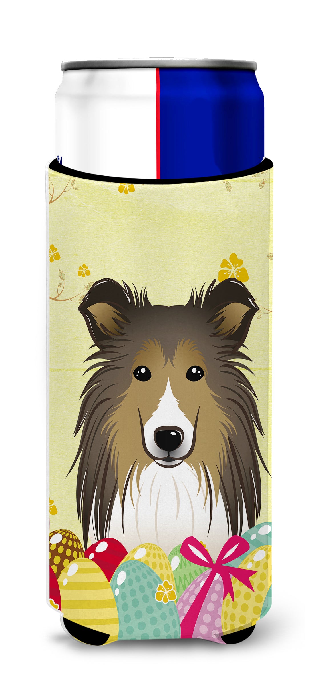 Sheltie Easter Egg Hunt  Ultra Beverage Insulator for slim cans BB1924MUK  the-store.com.