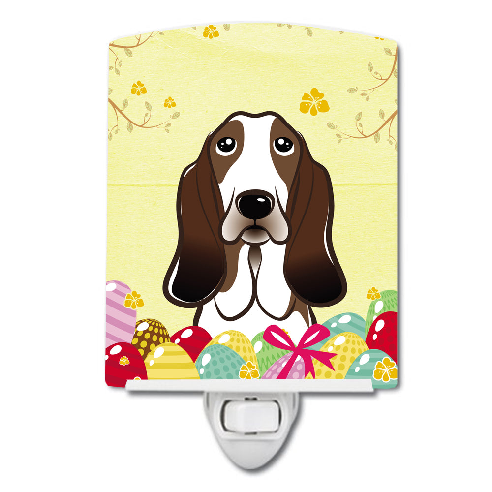 Basset Hound Easter Egg Hunt Ceramic Night Light BB1925CNL - the-store.com