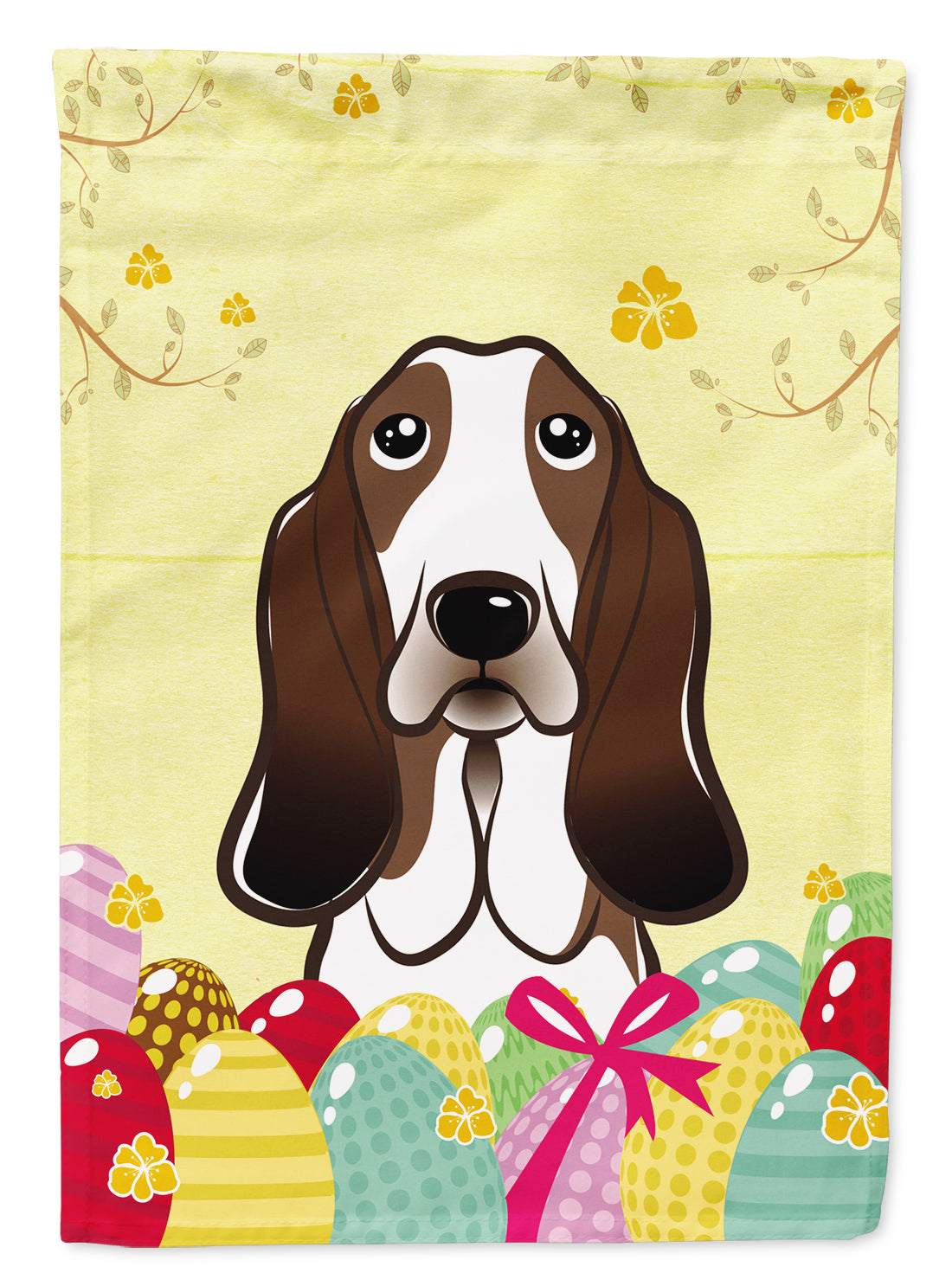 Basset Hound Easter Egg Hunt Flag Garden Size BB1925GF  the-store.com.